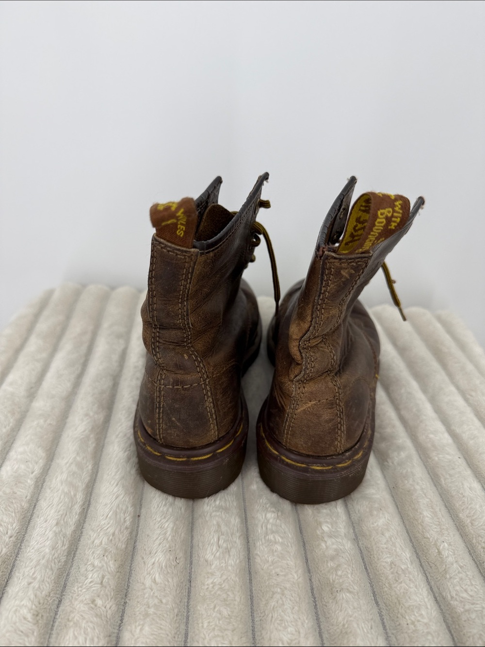 Dr Martens 1460 Crazy Horse Brown Leather Boots size 7 - Picture 6 of 8